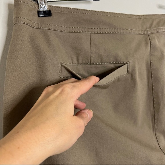 Eileen Fisher Organic Cotton Slim Ankle Pant in Stone - Picture 7 of 9